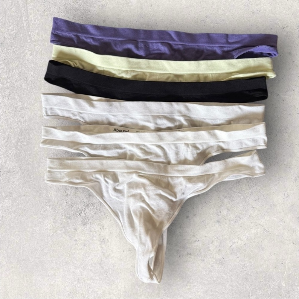 NWOT Abound Seamless Thong underwear BUNDLE Size Large